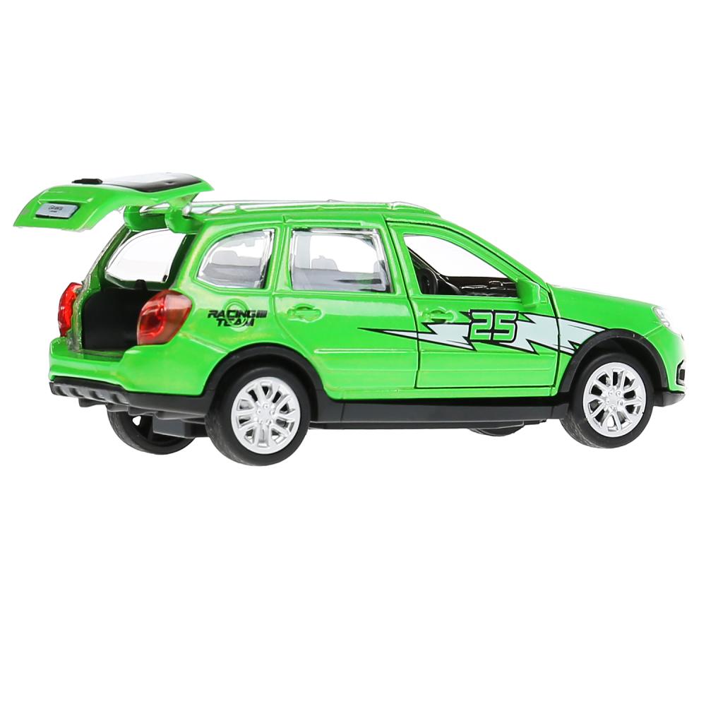 Machine en métal LADA GRANTA CROSS СПОРТ 12 см, двер, баг, инерц, зеленый, кор. Parc technologique dans le cor.2*36шт