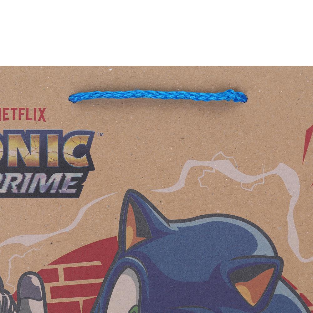 Пакет подарочный крафт Sonic Соник ml, 22*31*10 см ЧУДО ПРАЗДНИК в кор.12*12шт