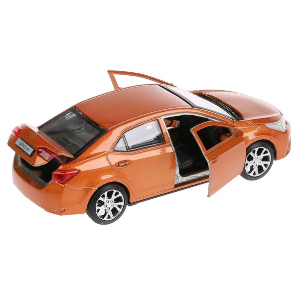 COROLLA-GD 268482 Машина металл TOYOTA COROLLA, 12 см, двери, багаж, инерц, золотой, кор. Технопарк