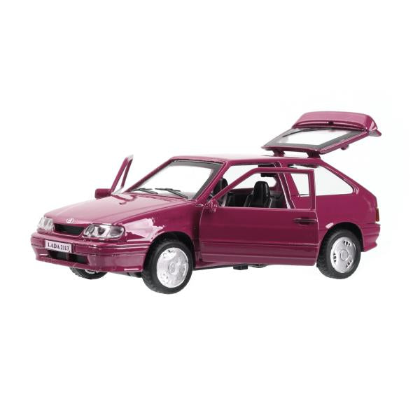 Machine en métal vaz-2113 12 cm, double, sac, argent, rouge, cor. Parc technologique dans le cor.2*36шт