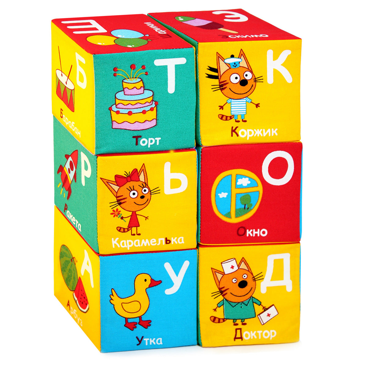 Мякиши арт.В472 "Кубики Три Кота, Алфавит"