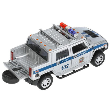 Machine en métal pour camion HUMMER H2 PICKUP 12 cm, double, sac, cor. Parc technologique dans le cor.2*36шт