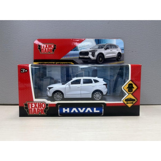 Машина металл haval jolion 10,5 см, двери, инерц. белый, кор. Технопарк в кор.2*36шт