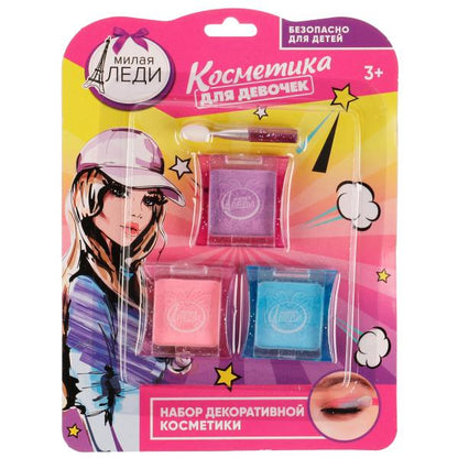 Косметика ДЛЯ ДЕВОЧЕК тени для век, аппликатор МИЛАЯ ЛЕДИ в кор.3*240шт