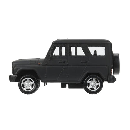 Machine en métal UAZ ХАНТЕР 10,5 cm, inertie, МАТОВЫЙ noir, cor. Parc technologique dans le cor.2*36шт