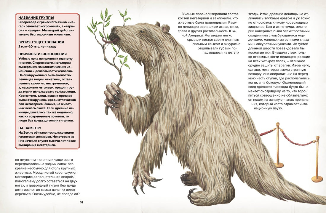 Музей доисторических животных. Dinosaures, monstres, dinosaures et exposants de drogues
