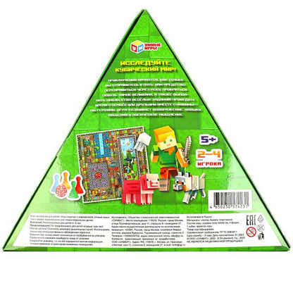 Pour motiver Minecraft. Игра-ходилка в треугольной коробке. 300х300х50мм. Умные игры в кор.20шт