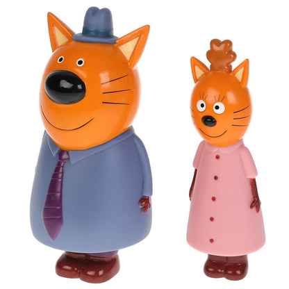 Игрушка пластизоль для ванны Капитошка Три Кота мама и папа, 2шт.,сетка (русс. уп.) в кор.50шт