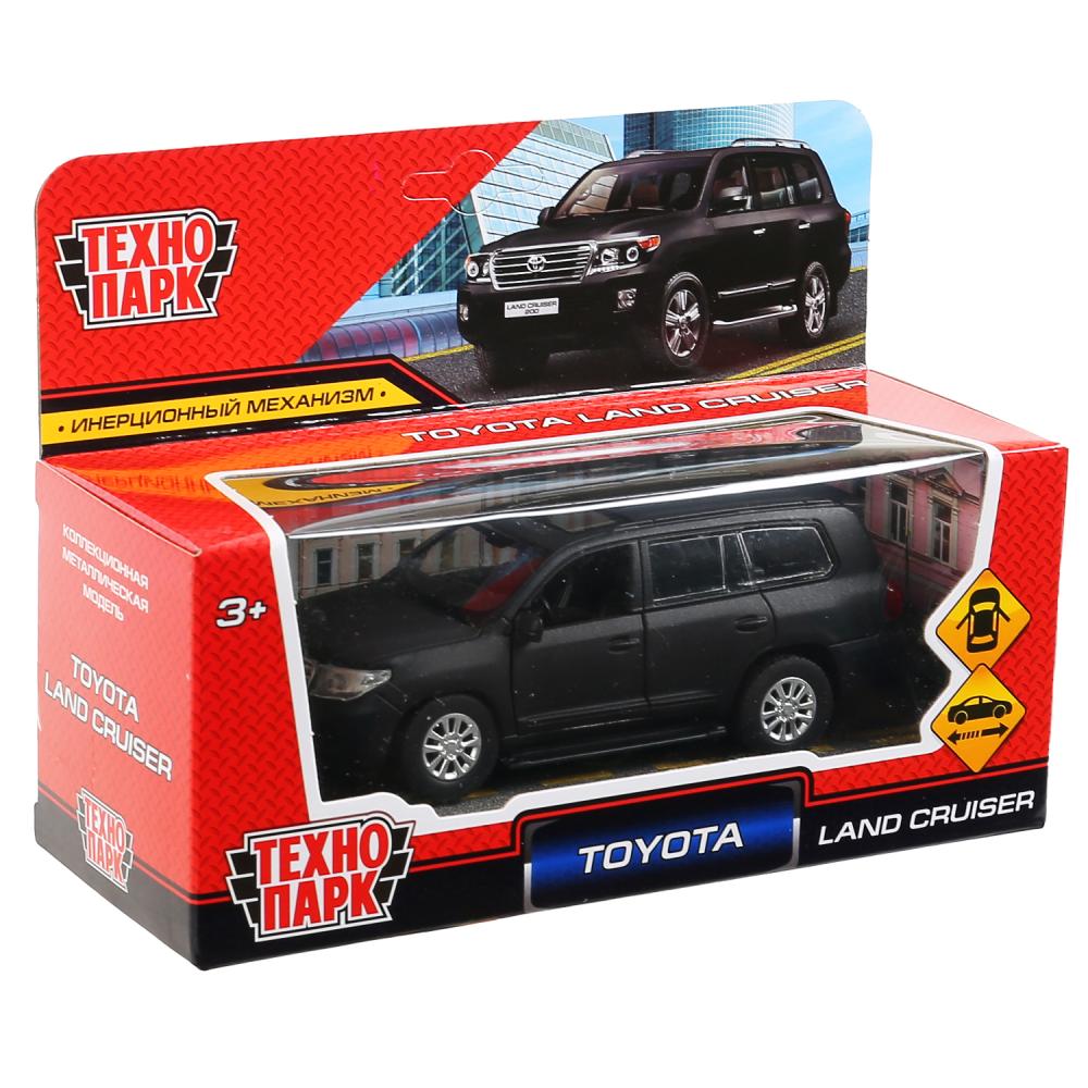 4690590199657 Machine en métal TOYOTA "land cruiser mat" 12,5 cm, ouverture du moteur, noir, couleur du parc technologique