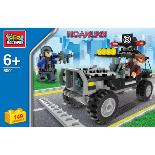 КОНСТРУКТОР "ГОРОД МАСТЕРОВ" ПОЛИЦИЯ: ПЕРЕХВАТ В РУСС. КОР. в кор.80шт