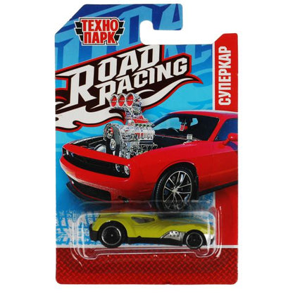 Machine en métal ROAD RACING SUISSE 7,5 cm, dans un assortiment, en blister. Parc technologique en cor.2*288шт