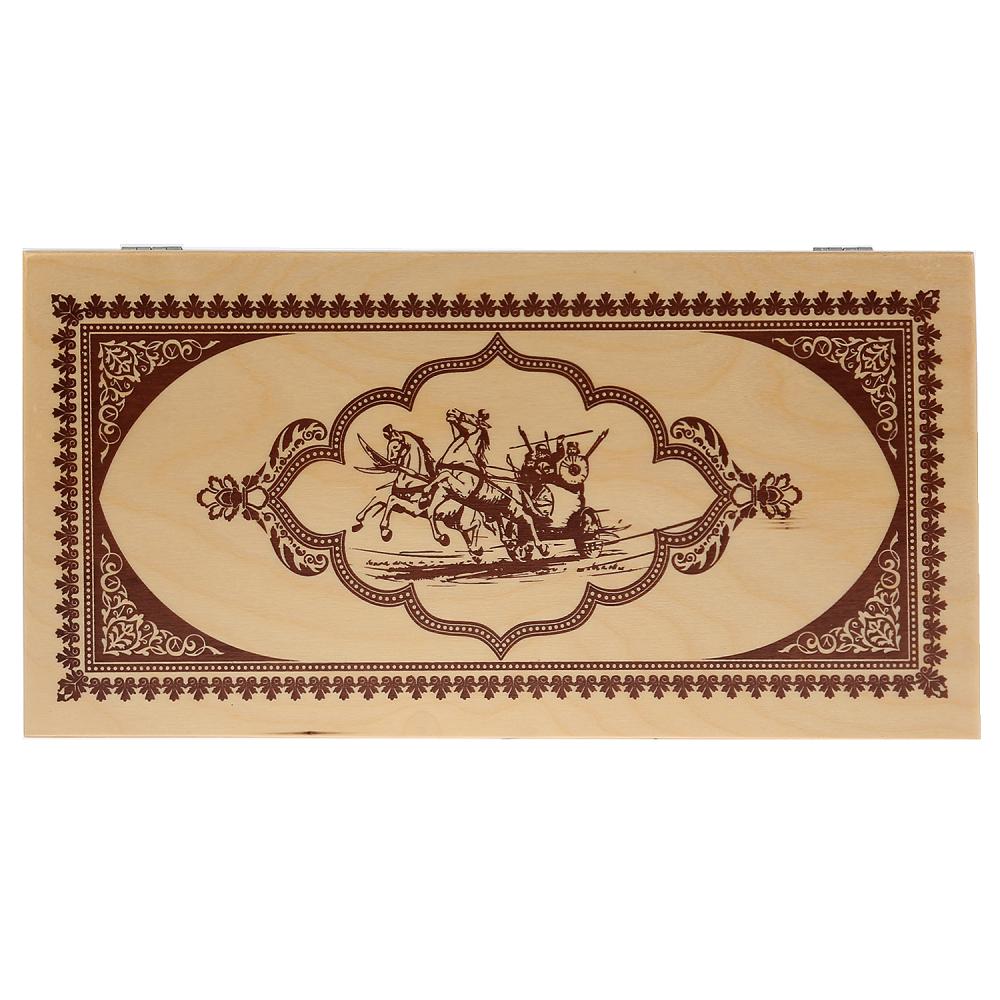 ИГРА НАСТОЛЬНАЯ "НАРДЫ" ДЕРЕВЯННЫЕ (ПОЛЕ 40СМ Х40СМ) en cor.10шт