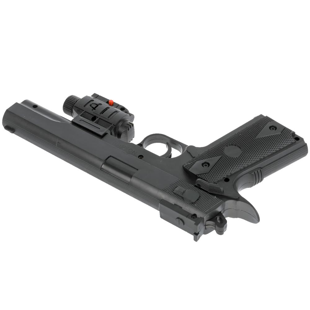 Пистолет с лазерн. прицелом, с пульками 2019 в пак. в кор.2*72шт