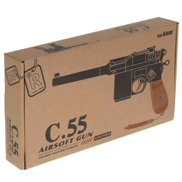 Pistolet (п) métal., chargeur simple, avec pistolets C55 en cor. dans le cor.36шт