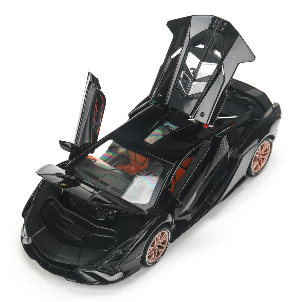 Machine en métal noir pour Lamborghini Sian, 20,8 cm, double, sac, carrosserie, parc technologique, cor.18