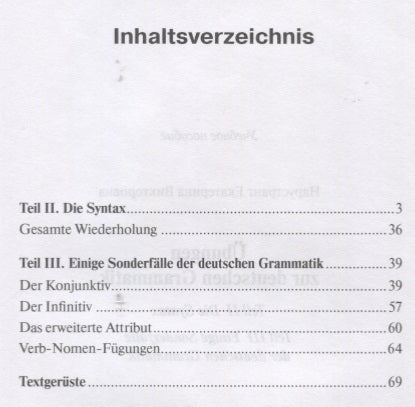 Ubungen zur deutschen Grammatik = Упражнения по грамматике немецкого языка. Syntaxe. Clés