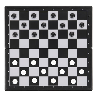 Шашки магнитные коробка 20*8*3 см ИГРАЕМ ВМЕСТЕ в кор.2*72шт