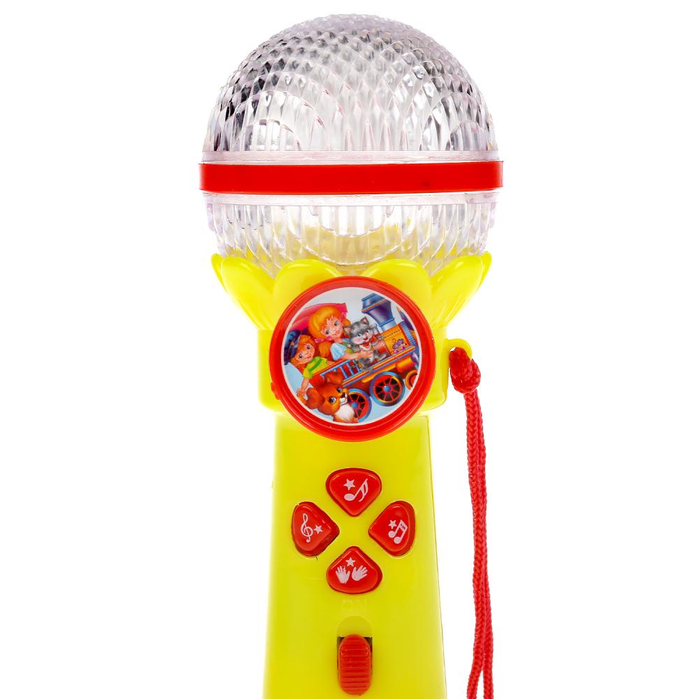 Microphone pour les vêtements de Sikhalkova. 10 pièces, 8 mélodies, звуки аплодисментов, свет. Умка в кор.2*96шт