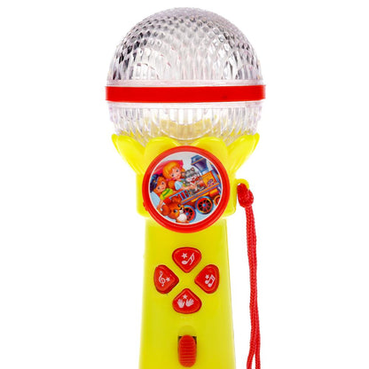 Microphone pour les vêtements de Sikhalkova. 10 pièces, 8 mélodies, звуки аплодисментов, свет. Умка в кор.2*96шт