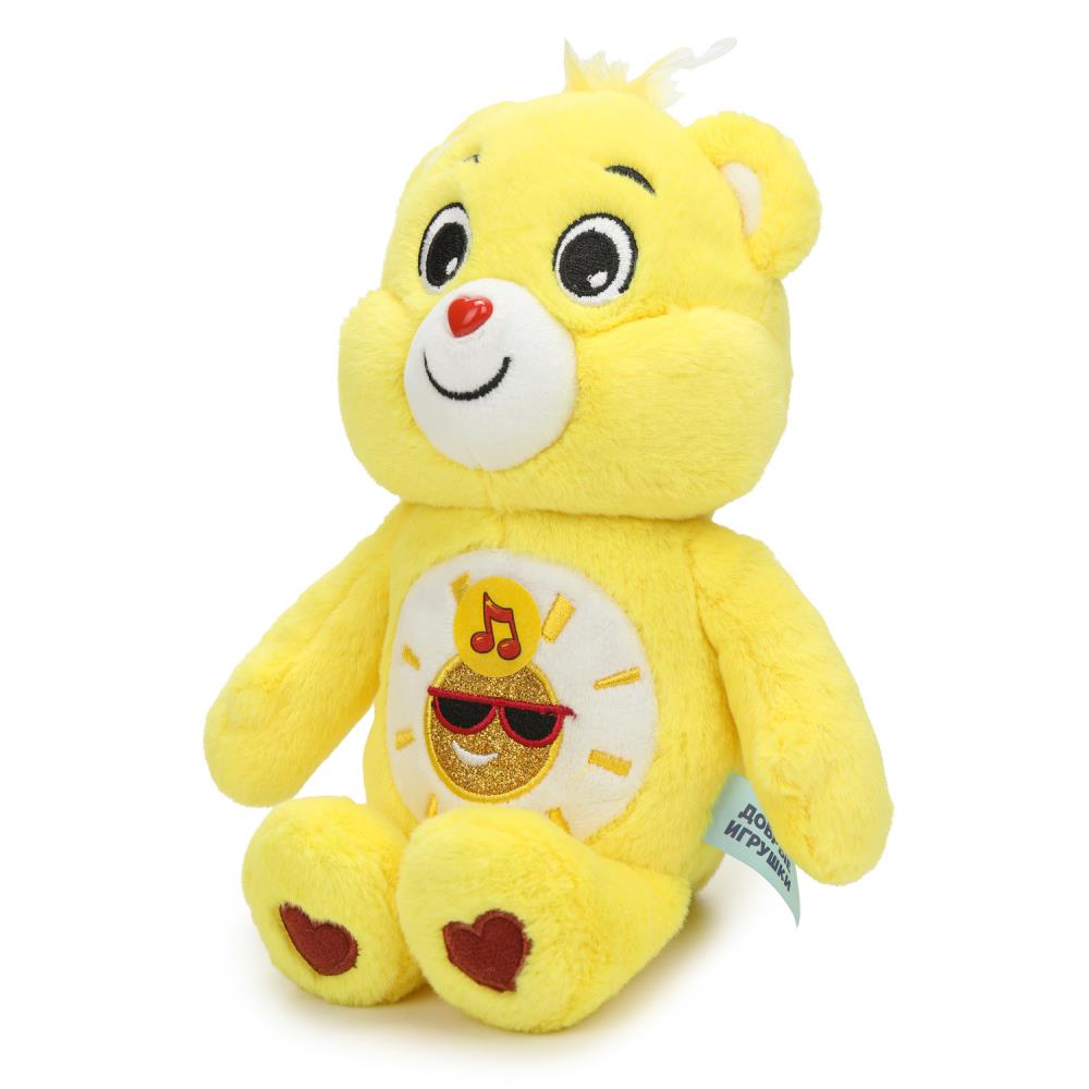 Игрушка мягкая мишка желтый 20см, озвуч. Добрые игрушки в кор.24шт