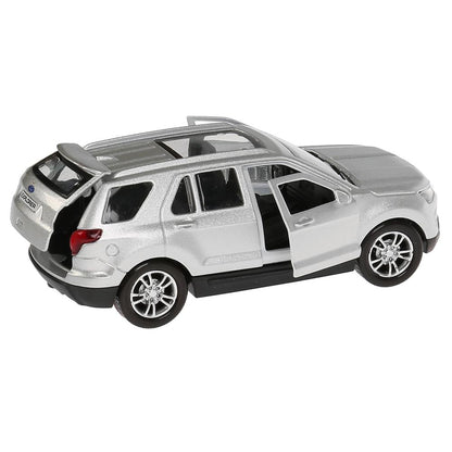 Машина металл "FORD EXPLORER" 12см, открыв. двери, инерц, серебристый в кор. Технопарк в кор.2*36шт