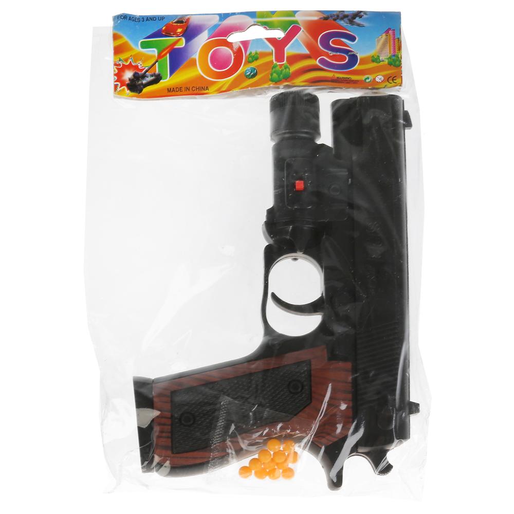 Пистолет (п) с фонарем, с пульками SP-3 в пак. в кор.2*84шт