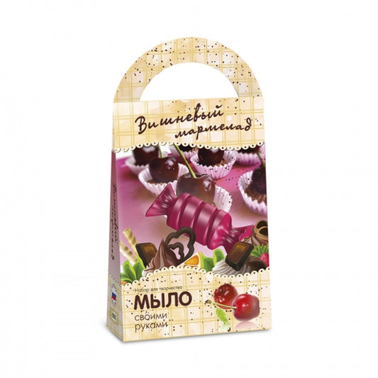 МЫЛО СВОИМИ РУКАМИ "ВИШНЕВЫЙ МАРМЕЛАД", СЕРИЯ "КОНДИТЕРСКАЯ" в кор.44шт