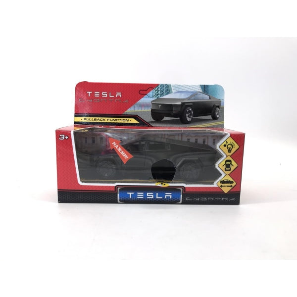 Машина металл свет-звук tesla cybertruck 13,7см, дв,ин,МАТОВЫЙ черный, кор. Parc technologique dans le cor.2*36шт
