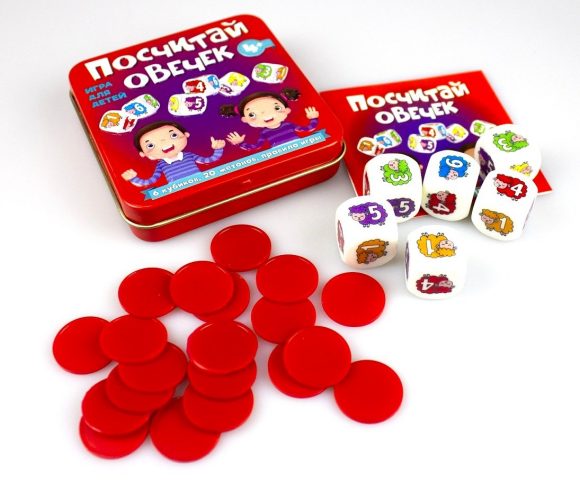 ИГРА НАСТОЛЬНАЯ "ПОСЧИТАЙ ОВЕЧЕК" (ЖЕСТЯНАЯ КОРОБОЧКА) в кор.42шт