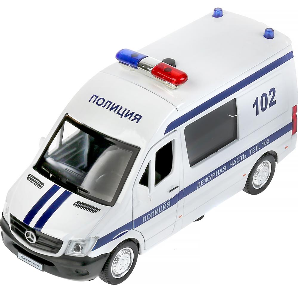 Machine à laver le matériel MERCEDES-BENZ SPRINTER ПОЛИЦИЯ, 14 cm, noir, double, dans, parc technologique dans la couleur 2*32 pouces