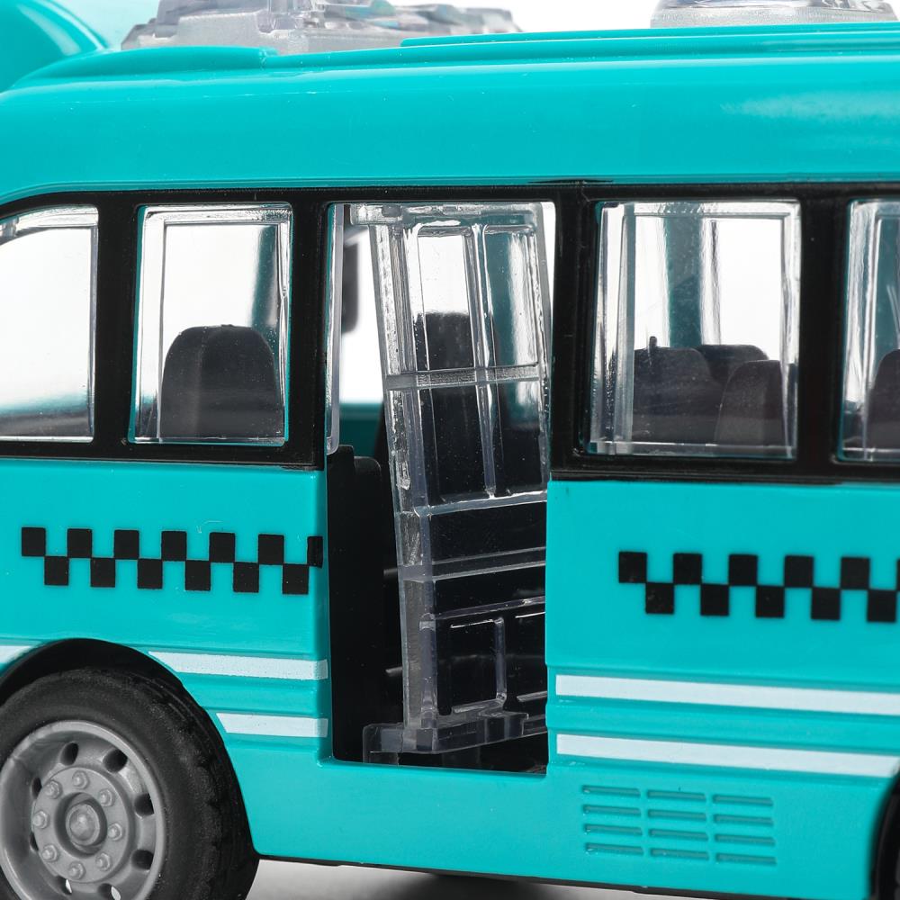 Машина пластик АВТОБУС 12 см, инерция, дверь Технопарк в кор.2*120шт