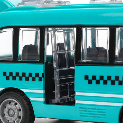 Машина пластик АВТОБУС 12 см, инерция, дверь Технопарк в кор.2*120шт