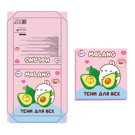 Косметика ДЛЯ ДЕВОЧЕК Molang тени для век, 9 цветов МИЛАЯ ЛЕДИ в кор.8*12шт