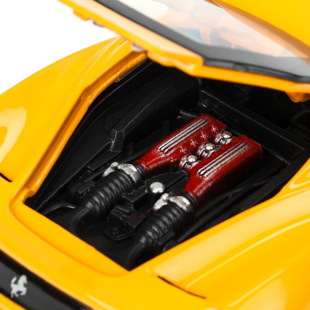Модель металл звук ferrari 458 italia 14 см, двери, багажник. инерция кор. Технопарк в кор.2*48шт