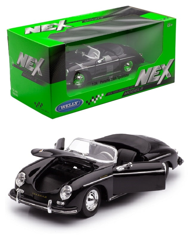 Welly. Машинка 1:24 "Porsche 356A Speedster" черный арт.24106C-W
