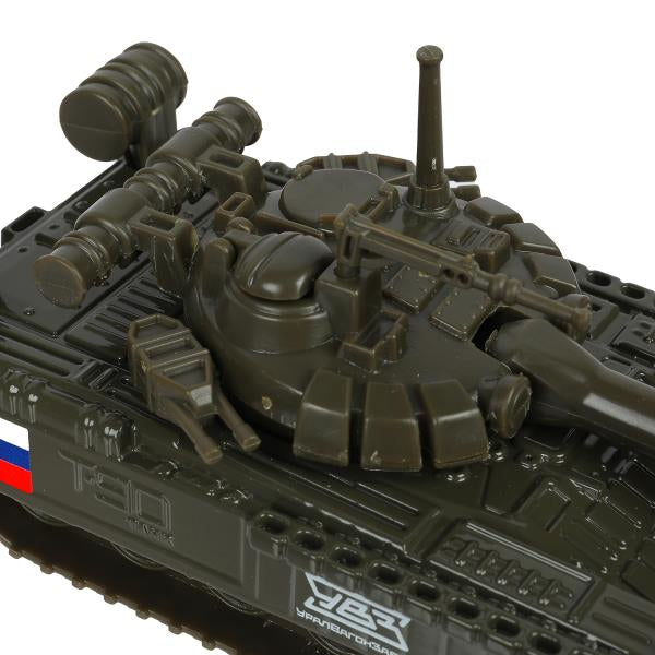 Модель металл ТАНК Т-90, 12 см, подвиж. дет., инерц.,кор. Технопарк в кор.2*24шт