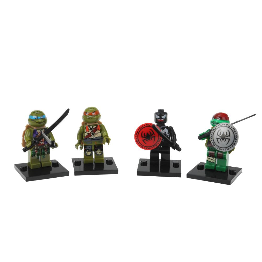 Figurines de construction en cuir + super héros -6 pièces Maîtres d'État en cor.2*96 pièces