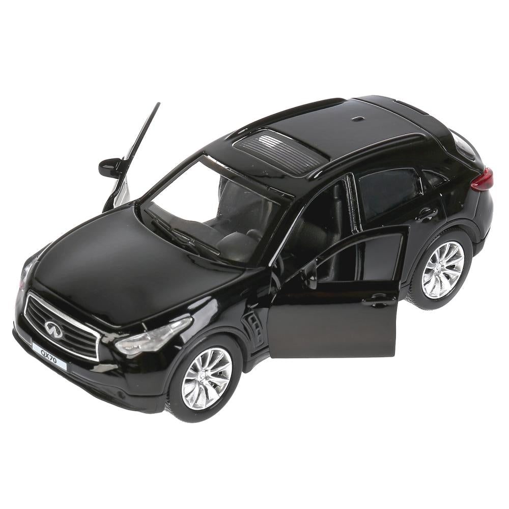 Machine en métal "INFINITI QX70", d'une taille de 12 cm, ouverte. double, inerte, noir dans le cor. Technoparc dans le cor.2*36шт