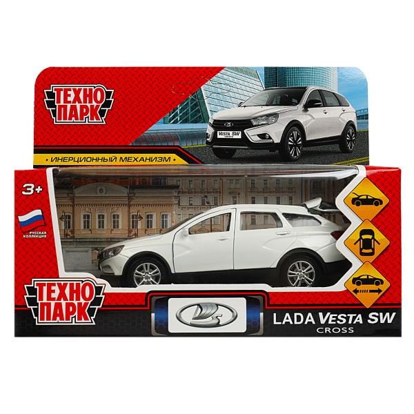 Machine en métal LADA VESTA SW CROSS 12 cm, double, bagage, iner, blanc, cor. Parc technologique dans le cor.2*36шт