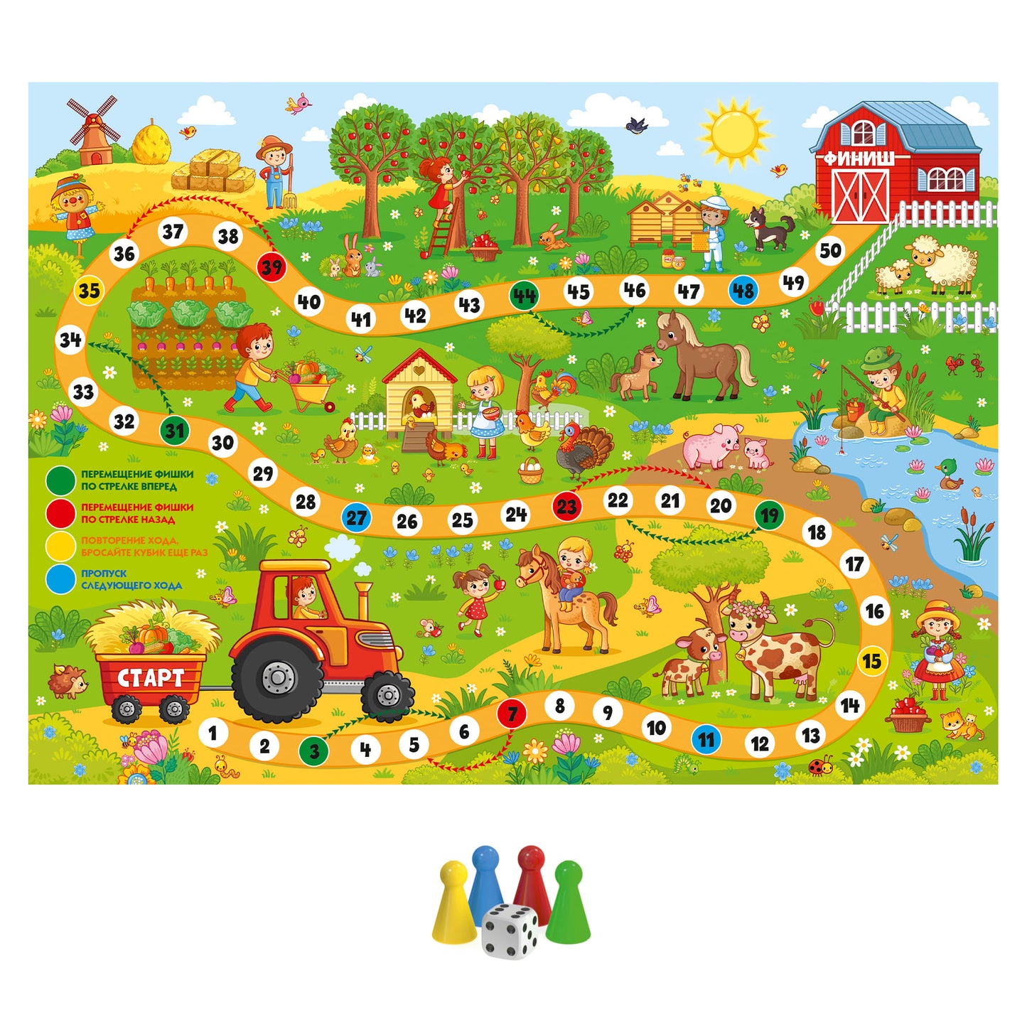 Игра настольная ходилка "На ферме"