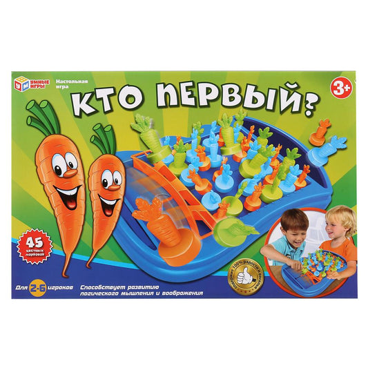 B1489245-R1 305376 Настольная игра "Кто первый" в кор. "УМНЫЕ ИГРЫ" в кор.2*24шт