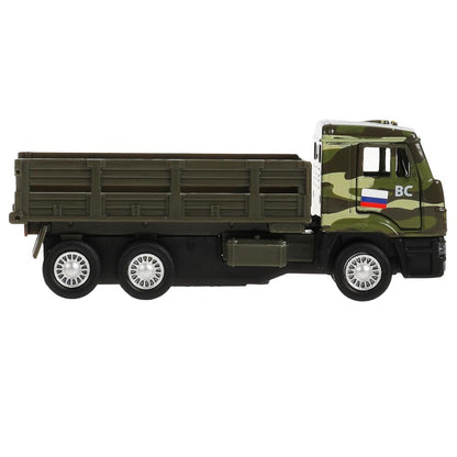 Machine métallique KAMAZ, 12 cm, dv., sac, iner.+dor. знаки, кор. Parc technologique en cor.2*24шт