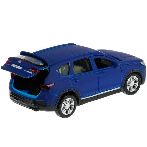 Machine en métal HYUNDAI SANTAFE SOFT 12 cm, double, bagage, inerw, СИНИЙ, kor. Parc technologique dans le cor.2*36шт
