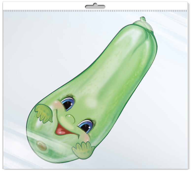 *ФМ1-14078 ПЛАКАТ ВЫРУБНОЙ А4 В ПАКЕТЕ. Кабачок (УФ-lac, в индивидуальной упаковке, с европодвесом и клеевым клапаном)