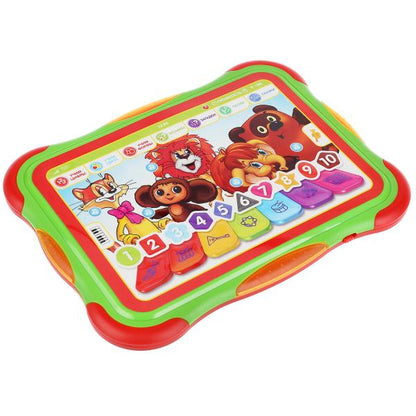 Обучающий планшет песни из м/ф, "Союзмультфильм" учим цифры,формы,цвета в пласт. "Умка" в кор2*24шт