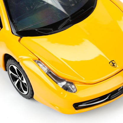 Модель металл звук ferrari 458 italia 14 см, двери, багажник. инерция кор. Технопарк в кор.2*48шт