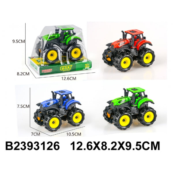 Le tracteur est en panne dans un assortiment de plastique. dans le cor.2*144шт