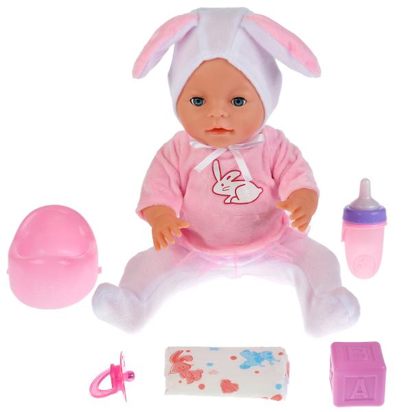 Пупс 40см, функц. на бат., пьет и писает, с аксесс., в ассорт. в кор. в кор.8шт