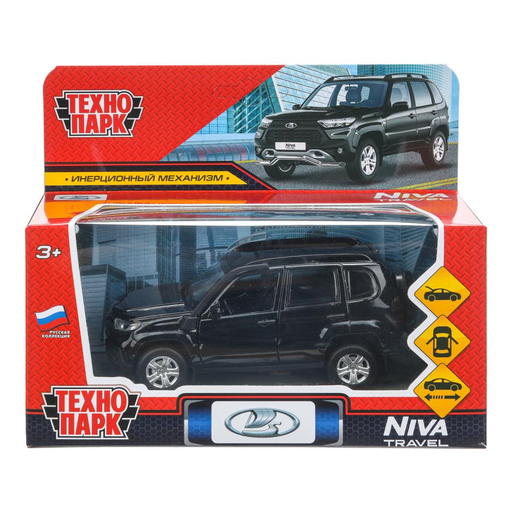 Machine en métal LADA NIVA voyage 12 cm, double, argent, métal noir, cor. Parc technologique dans le cor.2*36шт