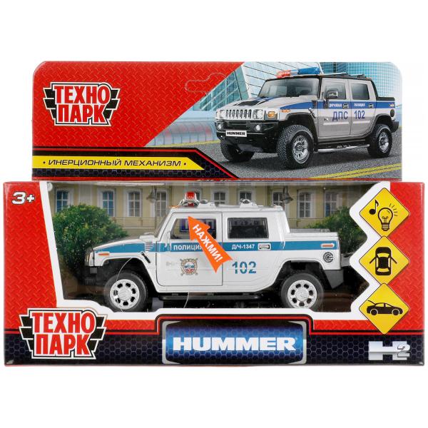Machine en métal pour camion HUMMER H2 PICKUP 12 cm, double, sac, cor. Parc technologique dans le cor.2*36шт